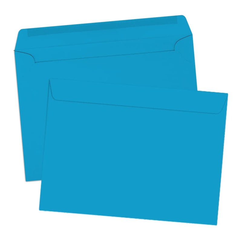 LUXPaper 9 x 12 Booklet Envelopes | Pool Blue | 80lb. Text | 50 Qty - Image 3